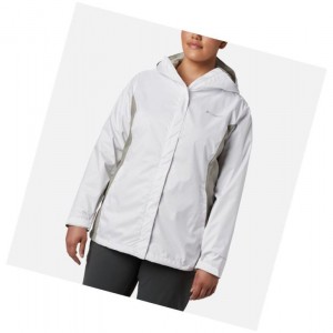 Dámské Bundy Columbia Arcadia II Plus Size Bílé Šedé | TCOZ-42539