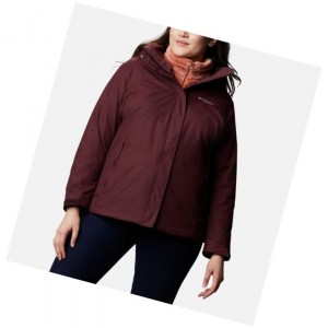 Dámské Bundy Columbia Bugaboo II Fleece Interchange Plus Size Vínové | NVZF-72395