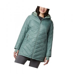 Dámské Bundy Columbia Heavenly Long Hooded Plus Size Světle Zelene | SGMZ-43908