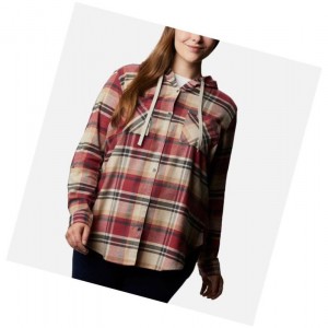 Dámské Košile Columbia Anytime Stretch Hooded Long Sleeve Plus Size Červené Viacfarebný | ODKX-84215