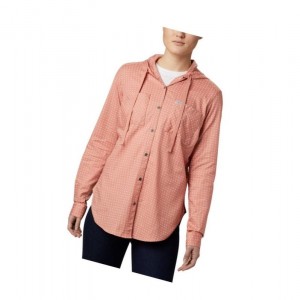 Dámské Košile Columbia Anytime Stretch Hooded Long Sleeve Oranžové | HPVU-04825