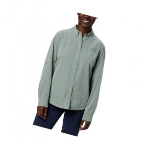 Dámské Košile Columbia Coral Point Long Sleeve Woven Světle Zelene | OSXV-41630