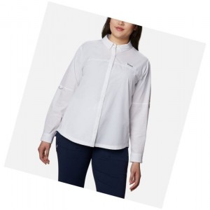 Dámské Košile Columbia Coral Point Long Sleeve Woven Plus Size Bílé | OCPI-93274