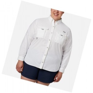 Dámské Košile Columbia PFG Bahama Long Sleeve Plus Size Bílé | VNMP-73642