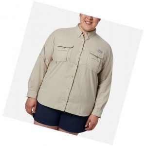 Dámské Košile Columbia PFG Bahama Long Sleeve Plus Size Hnědožlutý | LHDE-06294