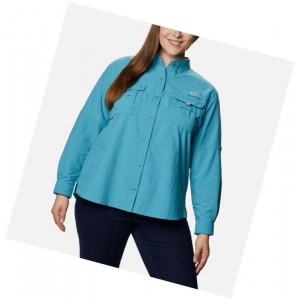 Dámské Košile Columbia PFG Bahama Long Sleeve Plus Size Blankyt | DISQ-85241