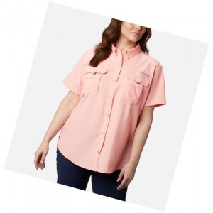 Dámské Košile Columbia PFG Bahama Short Sleeve Plus Size Růžové | KVTY-26130