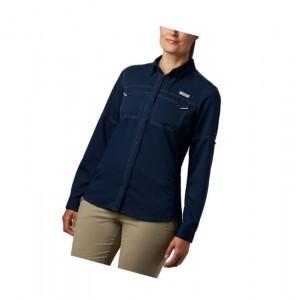 Dámské Košile Columbia PFG Lo Drag Long Sleeve Tmavě Blankyt | QVGU-39648
