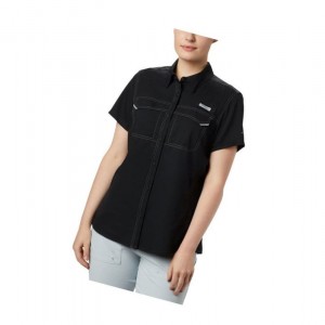 Dámské Košile Columbia PFG Lo Drag Short Sleeve Černé | IVYE-76024