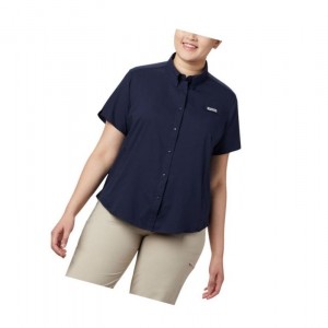 Dámské Košile Columbia PFG Tamiami II Short Sleeve Plus Size Tmavě Blankyt | AOMI-06591