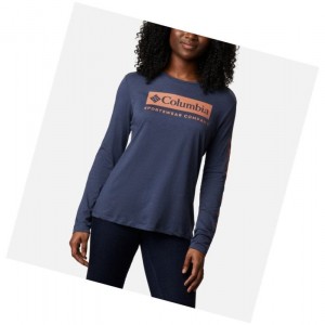 Dámské Mikina Columbia Autumn Trek Long Sleeve Relaxed Tmavě Blankyt | UONA-16820