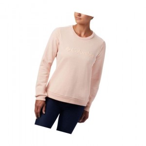 Dámské Mikina Columbia Logo Crew Top Růžové | AZRL-97135
