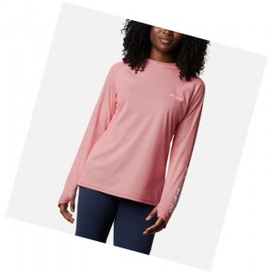Dámské Mikina Columbia PFG Tidal Deflector Zero Mock Long Sleeve Červené | AQIW-84327