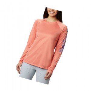 Dámské Mikina Columbia PFG Tidal Heather Long Sleeve Blankyt | DSWK-04136