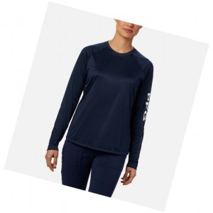 Dámské Mikina Columbia PFG Tidal II Long Sleeve Tmavě Blankyt Bílé | MIQV-63489