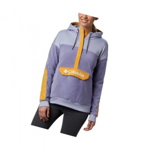 Dámské Mikina s Kapucí Columbia Exploration Fleece Anorak Fialové | XJBS-40893