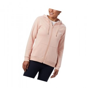 Dámské Mikina s Kapucí Columbia Logo Full Zip Růžové | RHAM-81329