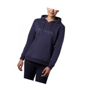 Dámské Mikina s Kapucí Columbia Logo Tmavě Blankyt | LXPH-23486