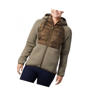 Dámské Mikina s Kapucí Columbia Northern Comfort Hybrid Olivy Zelené | RVDX-87962
