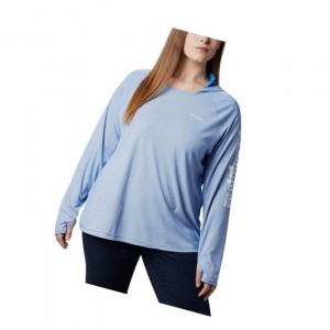 Dámské Mikina s Kapucí Columbia PFG Tidal Deflector Plus Size Blankyt | PAOS-36591