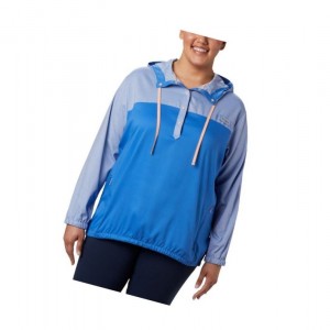 Dámské Mikina s Kapucí Columbia Tamiami Plus Size Blankyt Světle Koralove | JYST-63527