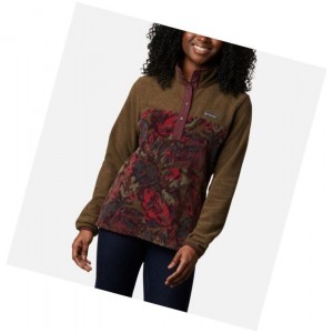 Dámské Pulovr Columbia Benton Springs Printed Half Snap Fleece Olivy Zelené | ZFEC-92873