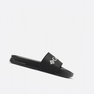 Dámské Slide Columbia Hood River Černé Bílé | LQWK-28137