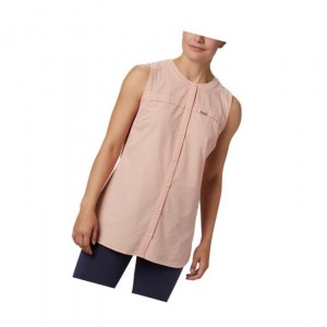 Dámské Tílko Columbia Silver Ridge Novelty Tunic Růžové | QKDE-75064