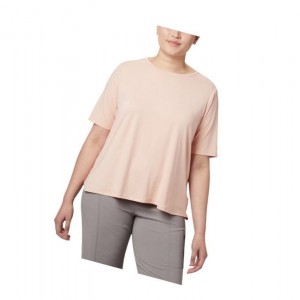 Dámské Tričko Columbia Chill River Short Sleeve Plus Size Růžové | EHQS-71054