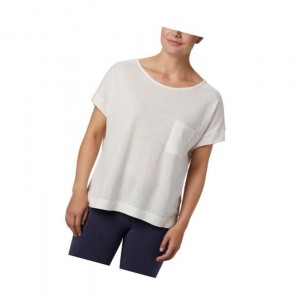Dámské Tričko Columbia Summer Chill Short Sleeve Bílé | GBIS-53476
