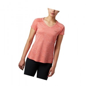 Dámské Tričko Columbia Zero Rules Short Sleeve Červené | UVFN-27950
