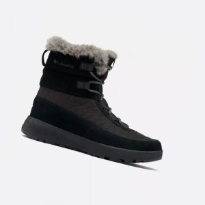 Dámské Zimní Boty Columbia Slopeside Peak Luxe Černé Tmavě Šedé | SRLH-89701