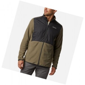Pánské Bundy Columbia Basin Butte Fleece Full Zip Šedé Zelene | YGCT-69174
