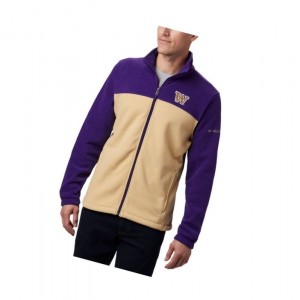 Pánské Bundy Columbia Collegiate Flanker III Fleece - Washington Fialové Hnědé | JXOE-82637