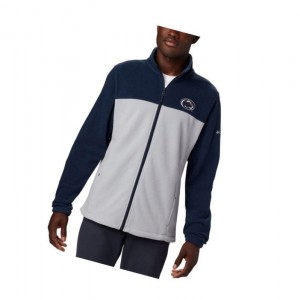 Pánské Bundy Columbia Collegiate Flanker III Fleece - Penn State Tmavě Blankyt Šedé | FABL-93257