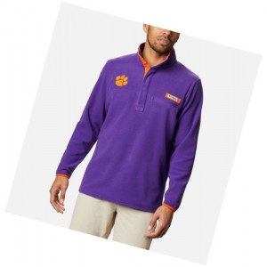 Pánské Bundy Columbia Collegiate PFG Harborside Fleece - Clemson Fialové | FKJL-10368