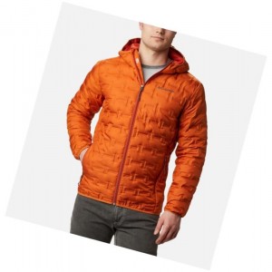 Pánské Bundy Columbia Delta Ridge Down Hooded Oranžové | SCZD-81923