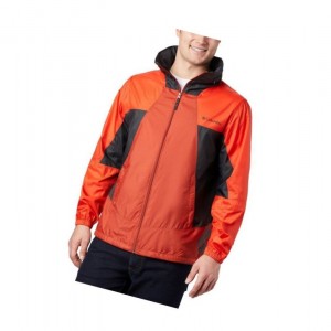 Pánské Bundy Columbia Point Park Windbreaker Červené Tmavě Šedé | CBFZ-01974