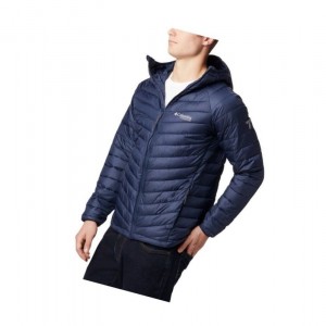 Pánské Bundy Columbia Snow Country Hooded Tmavě Blankyt | FGDN-28415
