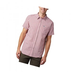 Pánské Košile Columbia Brentyn Trail Short Sleeve Seersucker Tall Červené | XMNB-28305