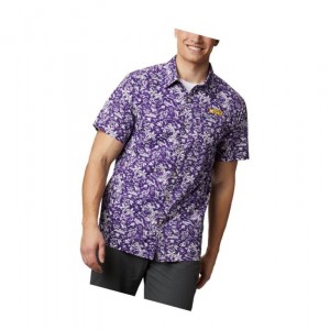 Pánské Košile Columbia Collegiate PFG Super Slack Tide - LSU Fialové | QYCP-59281