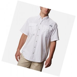 Pánské Košile Columbia Distant Water Short Sleeve Bílé | SNWV-28743