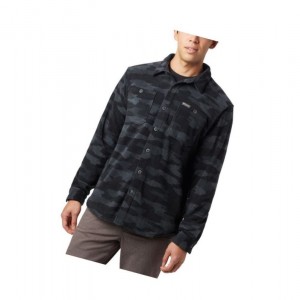 Pánské Košile Columbia Flare Gun Fleece Over Černé Maskáčové | PTSL-83517