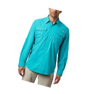Pánské Košile Columbia PFG Bahama II Long Sleeve Big Světle Tyrkysové | NYKV-18629
