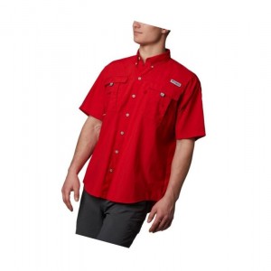 Pánské Košile Columbia PFG Bahama II Short Sleeve Červené | IUOH-62831