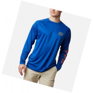 Pánské Mikina Columbia Collegiate PFG Terminal Tackle Long Sleeve - Florida Oranžové | SJOB-74609