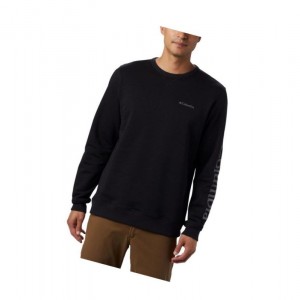 Pánské Mikina Columbia Logo Fleece Crew Big Černé Šedé | UETQ-30298