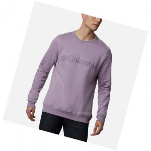 Pánské Mikina Columbia Logo Fleece Crew Fialové | YGFQ-52901