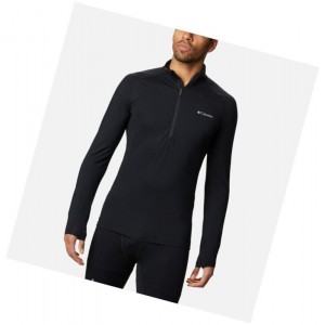 Pánské Mikina Columbia Omni-Heat 3D Knit Half Zip II Baselayer Černé | XOIR-48251