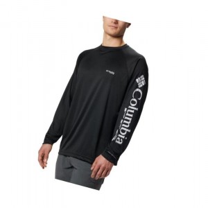 Pánské Mikina Columbia PFG Terminal Tackle Long Sleeve Big Černé Šedé | YRXW-67834